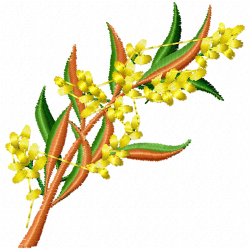 Flowers And Tree Embroidery Design 12